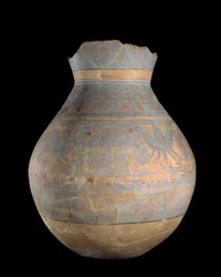 Dekoriertes Gefäß - Seite A, Tell-El Amarna, 14. Jahrhundert v. Chr.